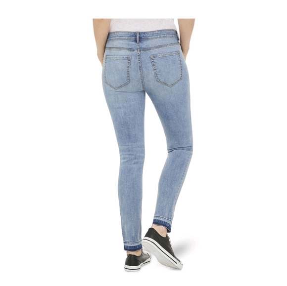 NWT Mid Rise Skinny Jeans Stretch Raw Hem 8 - Picture 3 of 7